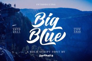 Big Blue Typeface: Elevating Handmade Labels and Invitations