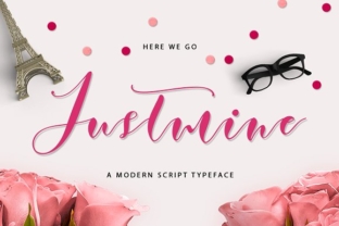 Justmine: A Modern Script Typeface for Feminine Brand Identity