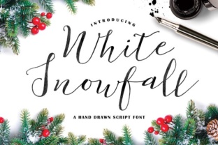 White Snowfall: A Handcrafted Script Font for Editorial Design