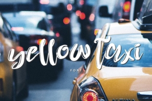 Yellow Taxi Typeface: Elevate Handmade Branding with Script Amp Charm